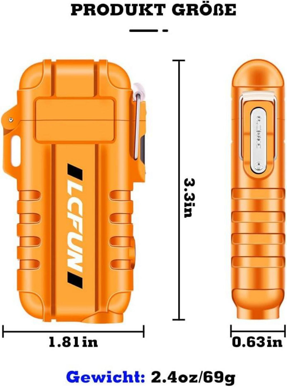 Elektrisches Flexibles Feuerzeug USB-C Wiederaufladbar LED-Anzeige