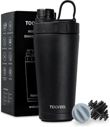 Isolierte Protein Shaker Flasche aus Edelstahl 20oz