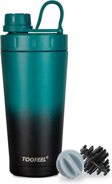 Isolierte Protein Shaker Flasche aus Edelstahl mit Shaker Ballen