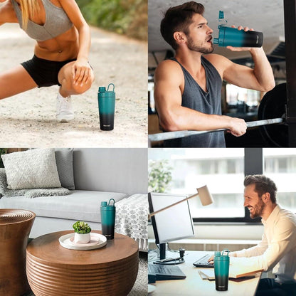 Edelstahl Shaker Flasche doppelwandig isoliert Protein Shaker Becher