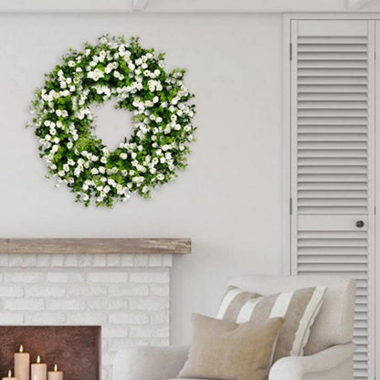 Ganzjähriger Türkranz für Haustür, Künstlicher Blumenkranz Deko 40cm