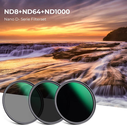 82mm ND Filterset ND8 ND64 ND1000 Neutral Grau K&F Concept Nano D-Series