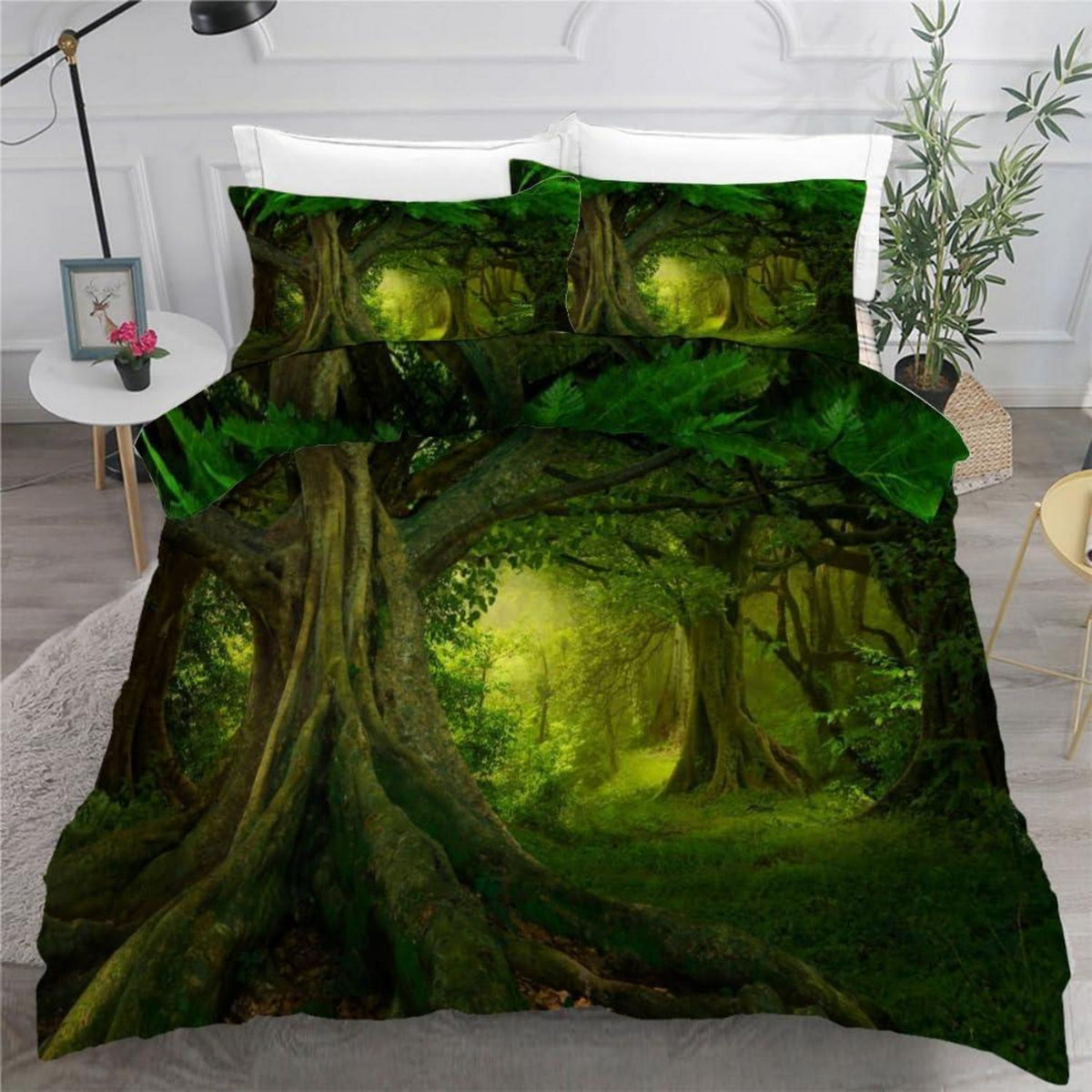 Wald 3teilig Bettwäsche Set 220x240 cm Mikrofaser