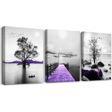 Schwarz-Weiß Wandbilder Natur Landschaft Lila 40x30cm