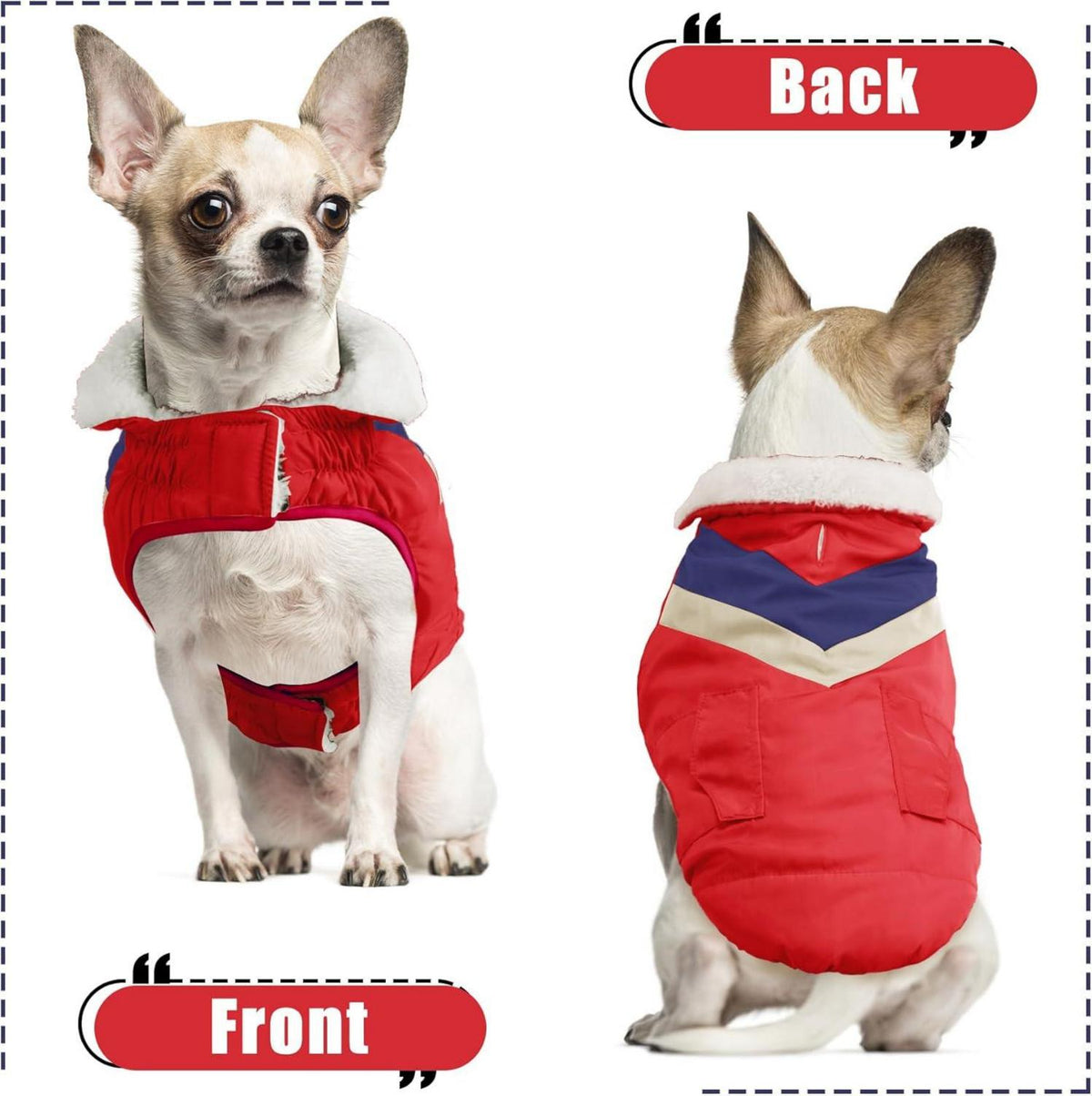 Hundemantel Klettverschluss Große Hunde Winter ALADC1104 Rot