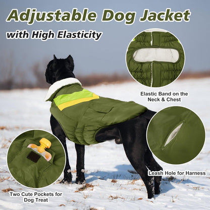 Hundemantel Winter Hundemantel Große Hunde Warme Baumwolle XXXL Armygrün