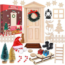 Elfentür Weihnachtsdeko Set - Miniatur Wichtel