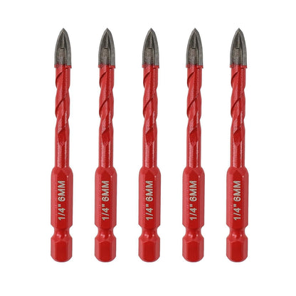 Fliesenbohrer Set 6mm Hartmetall mit Sechskantschaft 5 Stück