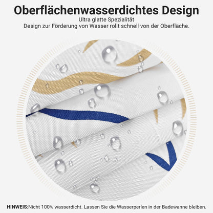 Duschvorhang 240x200cm Klein Ozeanstern, Wasserabweisend, Beschwerter Saum