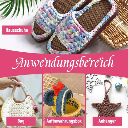4er-Pack T-Shirt-Garn-Set 100 g zum Stricken Häkeln Baumwollgarn - Rosa