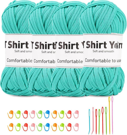 T-Shirt-Garn-Set 100 g, Häkelgarn-Set zum Stricken