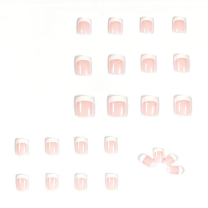24 Stk. Nude Eckig Nägel Aufkleben Geometrisch Press on Nails