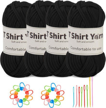T-Shirt-Garn-Set 4er-Pack Strickgarn Baumwolle Häkelgarn Set