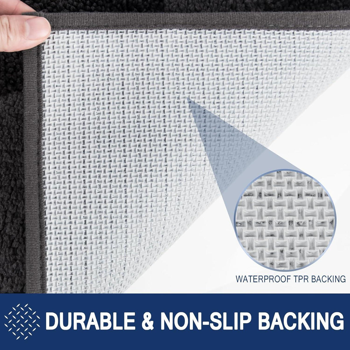Schmutzfangmatte waschbar 80x120cm - Fußmatte absorbierend rutschfest