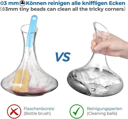 Edelstahl Reinigungsperlen 1200 Kugeln Silikon Aufbewahrung grün