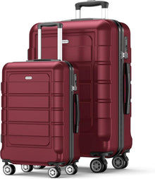 SHOWKOO Kofferset 2tlg Hartschale Leicht ABS+PC Erweiterbar TSA 4