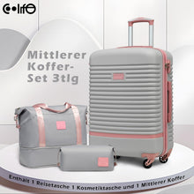 COOLIFE Koffer Trolley Set 3tlg ABS Hartschale 4 Rollen TSA