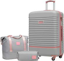 Koffer Trolley Set ABS Hartschale 4 Rollen TSA-Schloss 3tlg