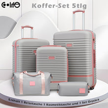 COOLIFE Koffer Set 5tlg ABS Hartschale 4 Rollen TSA-Schloss