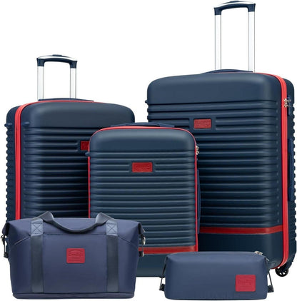Hartschalen Koffer Set 5tlg mit Rollen und TSA-Schloss
