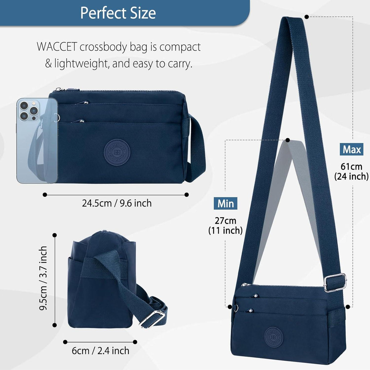 Leichte Crossbody Umhängetasche Damen für Reisen und Arbeit