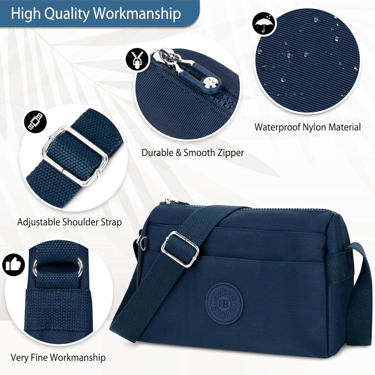 WACCET Kleine Umhängetasche Damen, Crossbody Bag Verstellbarer Schultergurt
