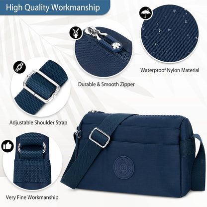 WACCET Kleine Umhängetasche Damen, Crossbody Bag Verstellbarer Schultergurt