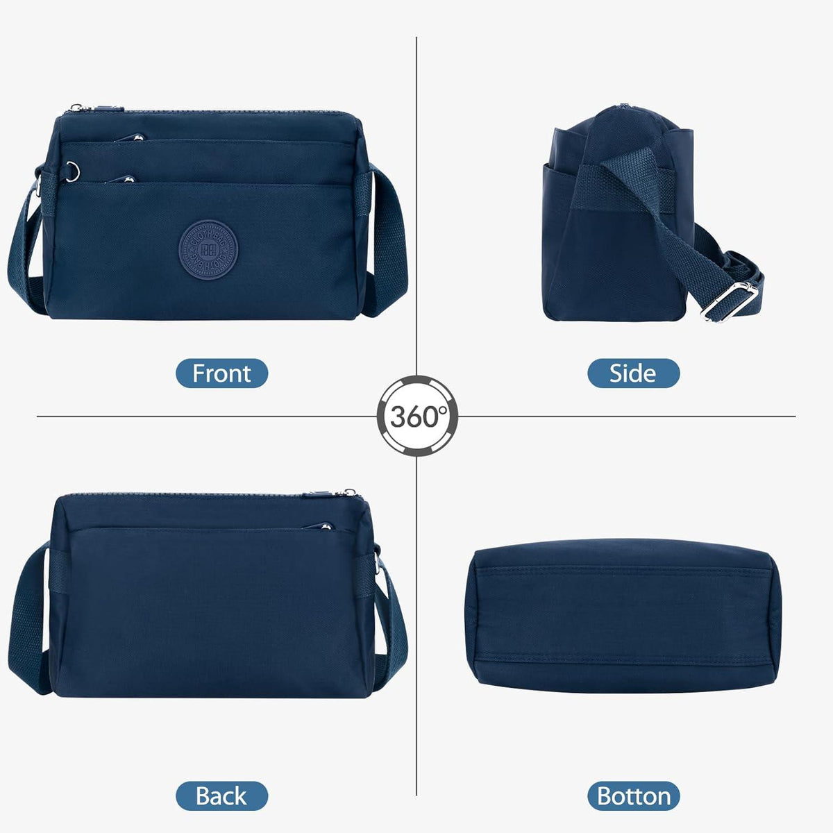 Damen Umhängetasche Crossbody Bag Schultertasche Verstellbarer Gurt