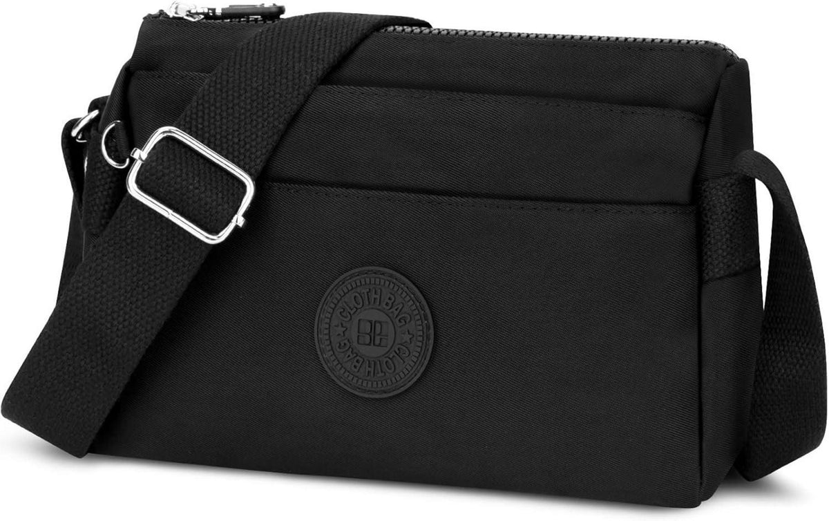Schwarze Crossbody Tasche Damen Verstellbarer Schultergurt