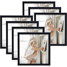 Bilderrahmen Set 7er Collage 20x20cm Schwarz für 10x10cm
