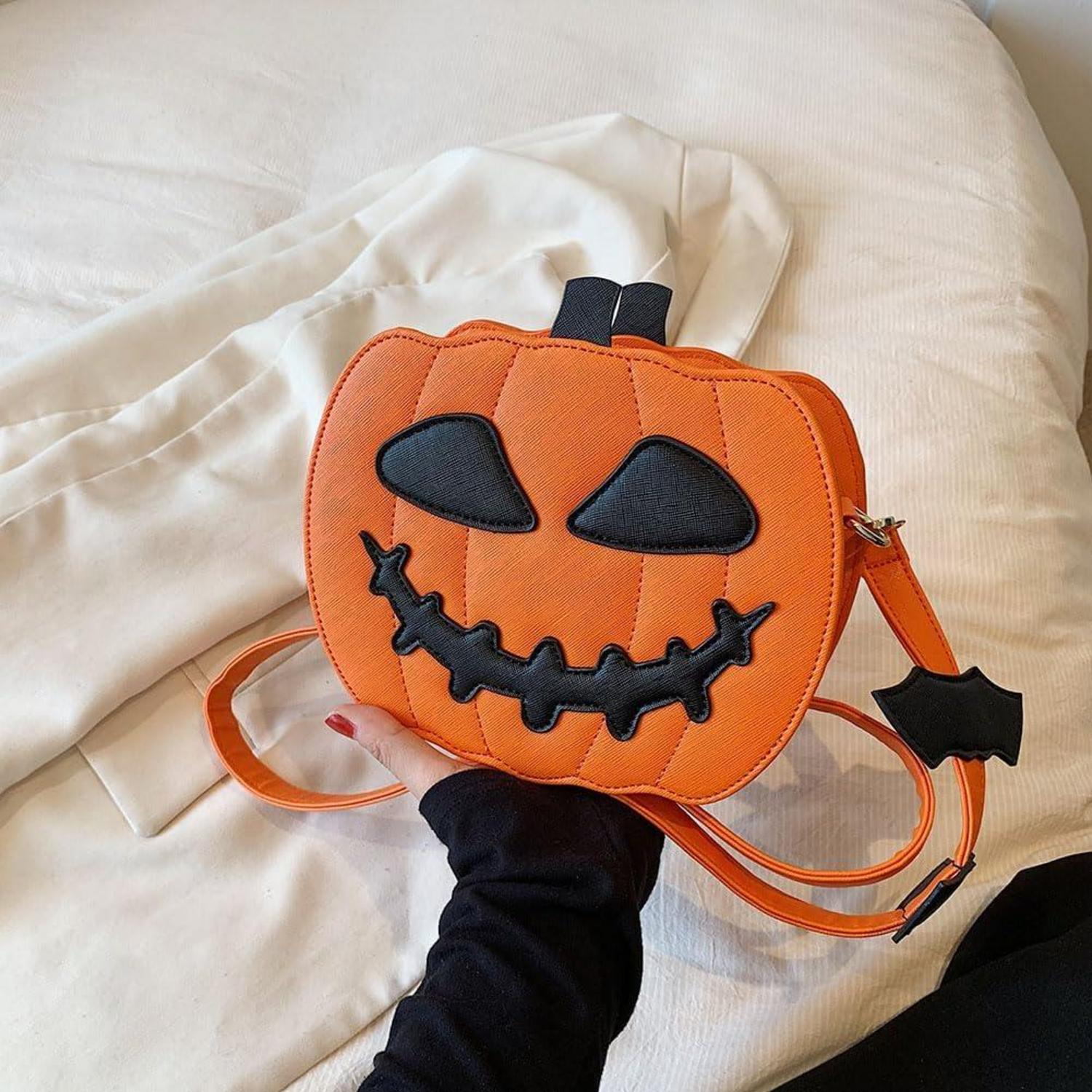Halloween Kürbis Handtasche Gothic Umhängetasche Teufel Crossbody