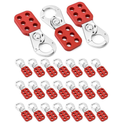 Edelstahl Hasp Vorhängeschloss Set – 24 Stück Rot