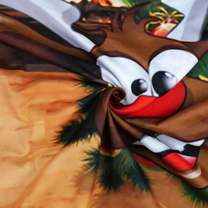Weihnachts Tür Abdeckung Dekoration Weihnachtsmann Elch 90x200cm