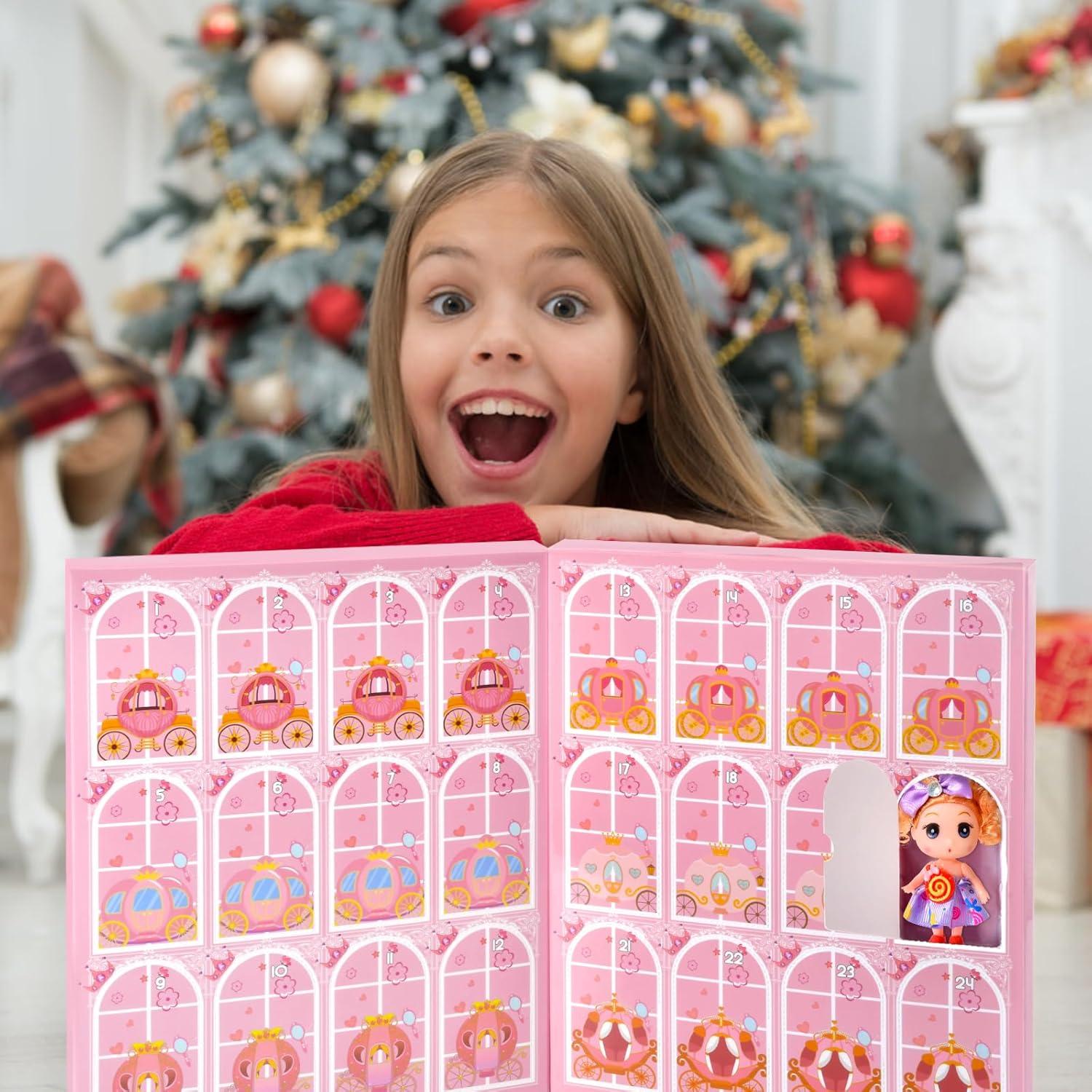Adventskalender Mädchen Prinzessinnenpuppen 24-tägiger