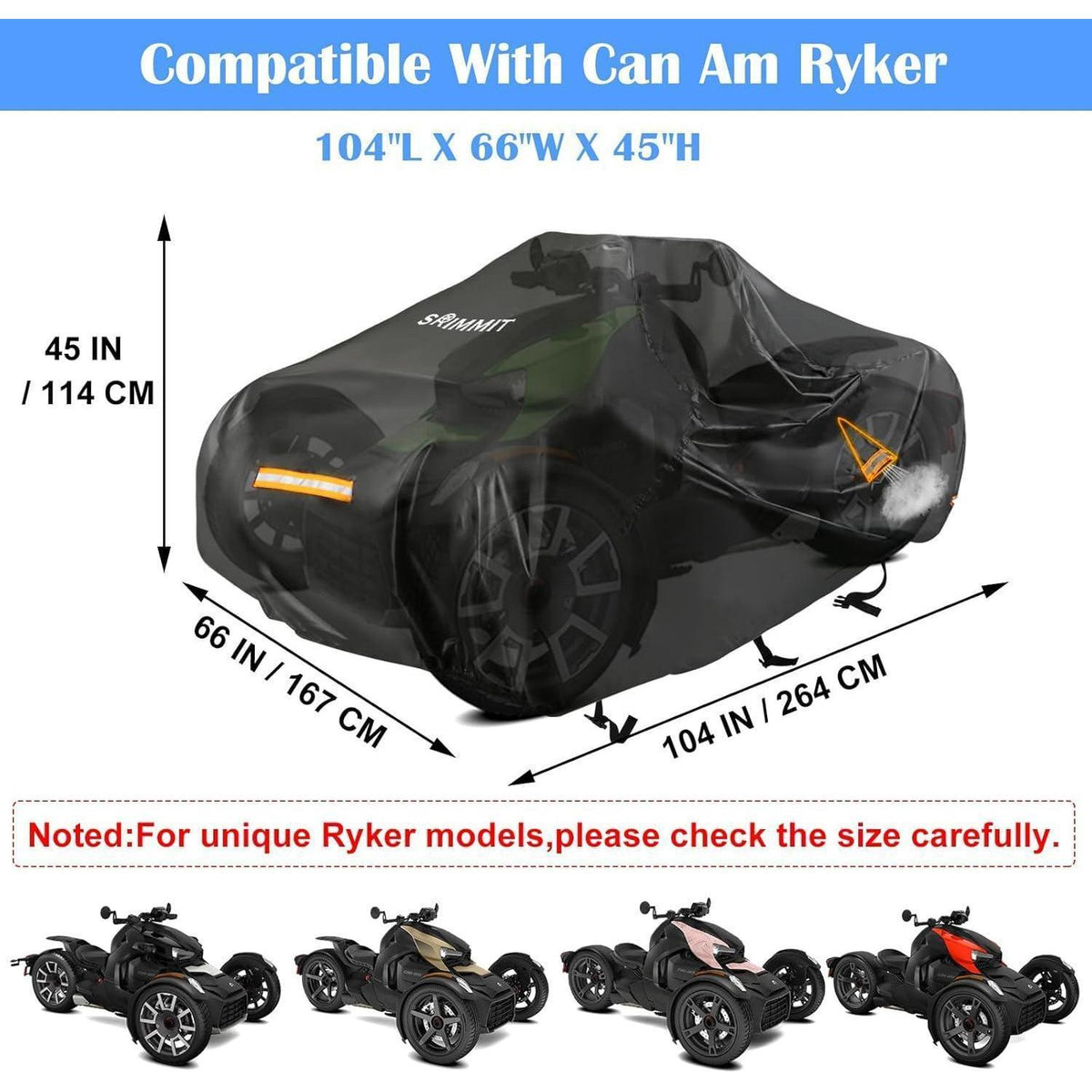 Wasserdichte Can-Am Ryker Abdeckung – Vollschutz für 600/900 Modelle