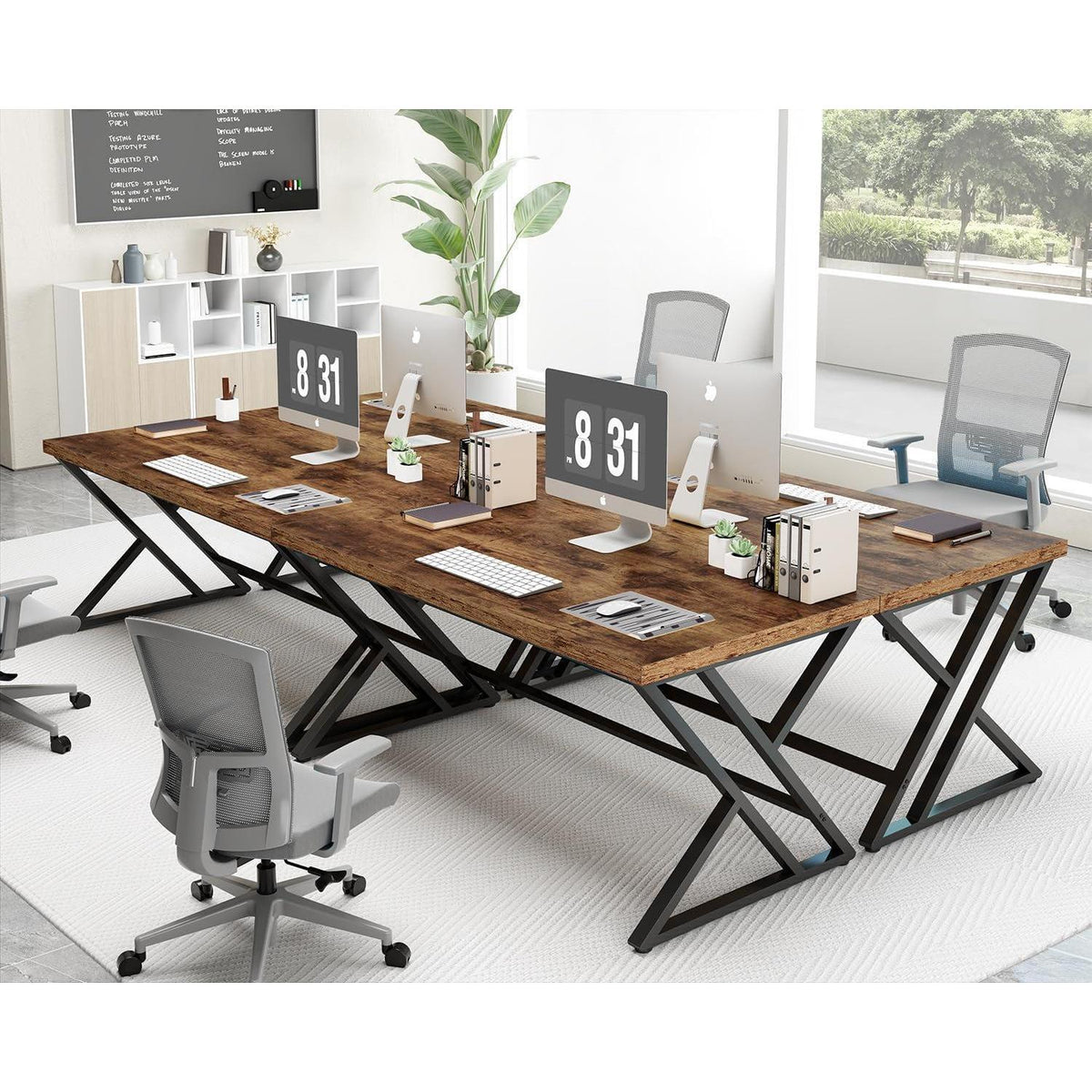 Computertisch mit Stauraum, rustikales Braun, 140x60cm