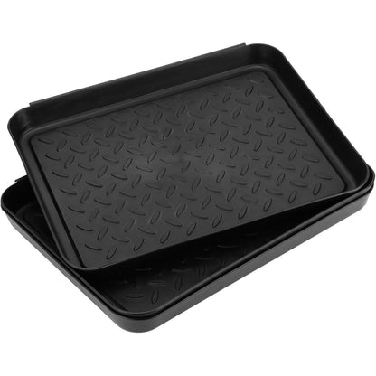 Schuhabtropfschale 6er Set 35x27 cm Schwarz, Schuhwanne mit