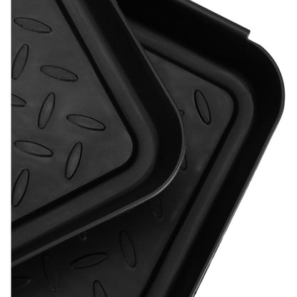Schuhabtropfschale 6er Set 35x27 cm Schwarz, Schuhwanne mit