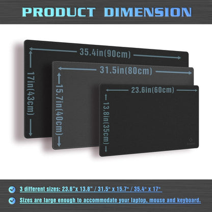 Knodel Upgrade Tischunterlage 60x35cm PVC-Leder Schwarz