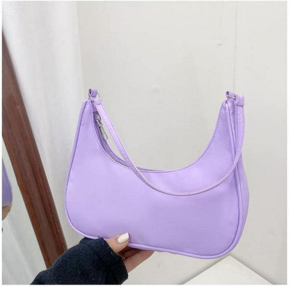 Aucuu Umhängetasche Damen Handtasche Nylon Retro Y2k Fashion Unterarmtasche