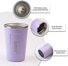 SUNTQ Kaffeebecher Edelstahl Thermobecher 380ml