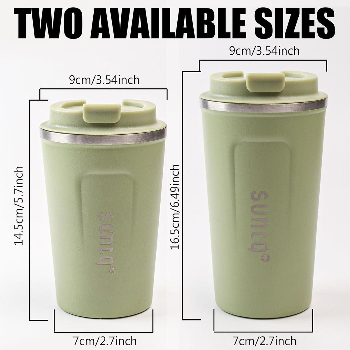 Edelstahl Kaffeebecher to go 380ml Doppelwand Isoliert - Auslaufsicherer Deckel