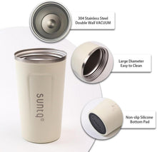 SUNTQ Edelstahl Kaffeebecher to go Doppelwand Isoliert