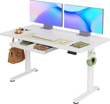 Elektrisch höhenverstellbarer Schreibtisch mit Schublade 140x60cm