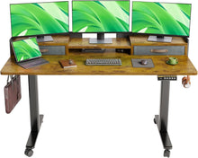 Elektrisch höhenverstellbarer Schreibtisch mit Schubladen 140x60 cm