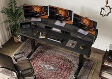 Höhenverstellbarer Schreibtisch 140x60 cm mit Schubladen und