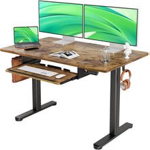 Höhenverstellbarer Schreibtisch Elektrisch mit Tastaturablage 120 x 60