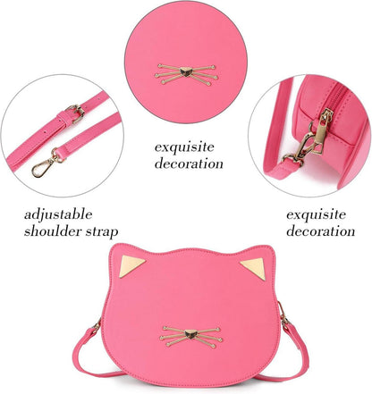 Gladdon Katze Geldbörse Tasche Kawaii Schulter Umhängetasche Mädchen Blau