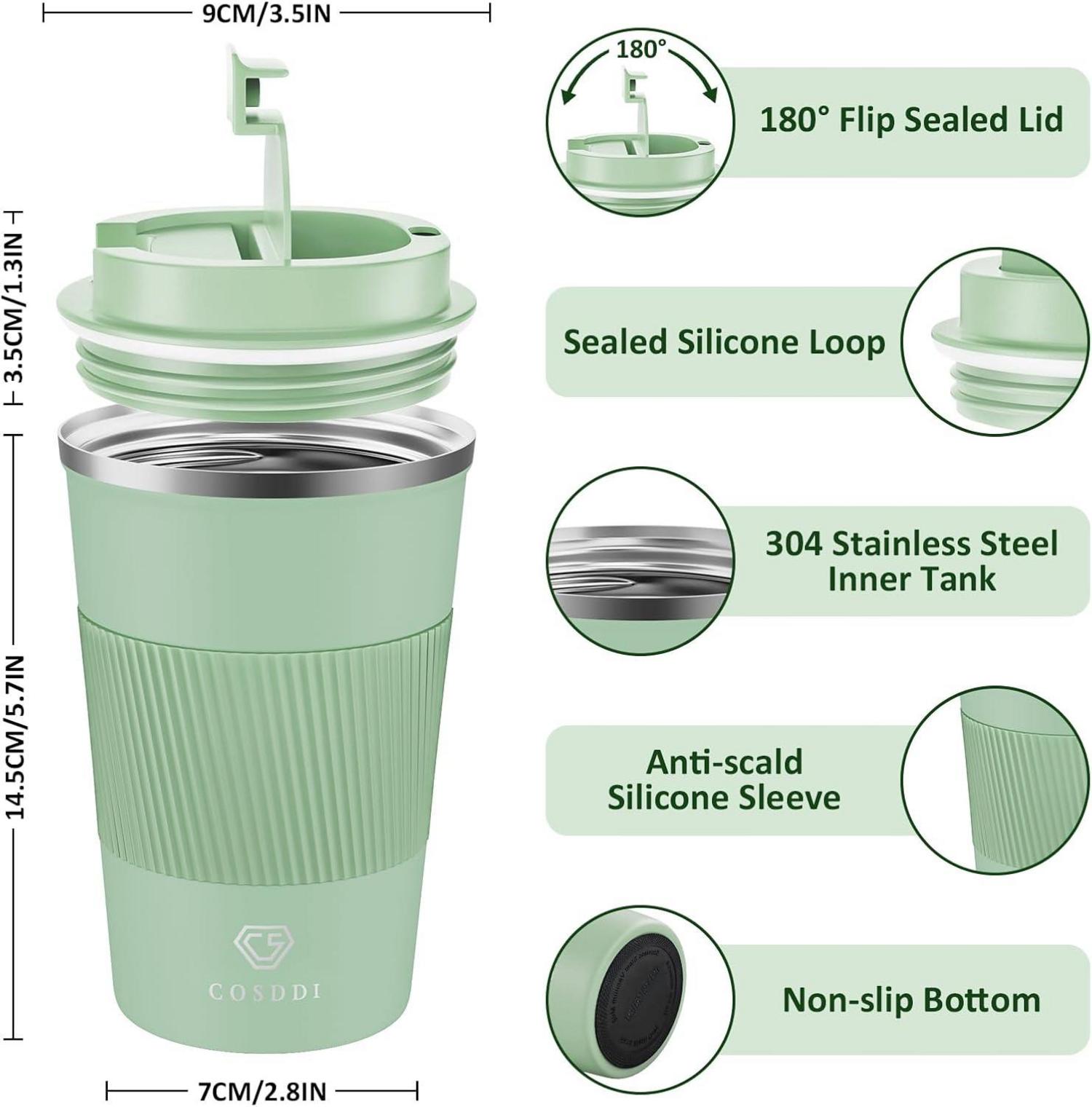 Thermobecher Edelstahl Isolierbecher Travel Mug 380ml Vakuum