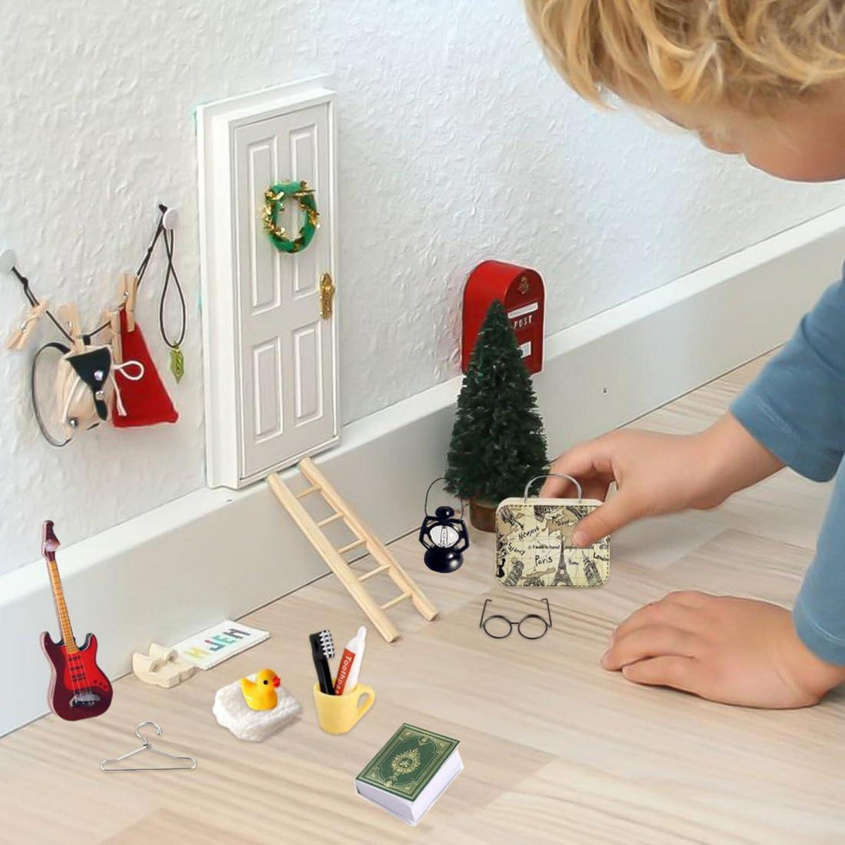 Miniatur Wichtel Zubehör Set Weihnachten Puppenhaus DIY Reise
